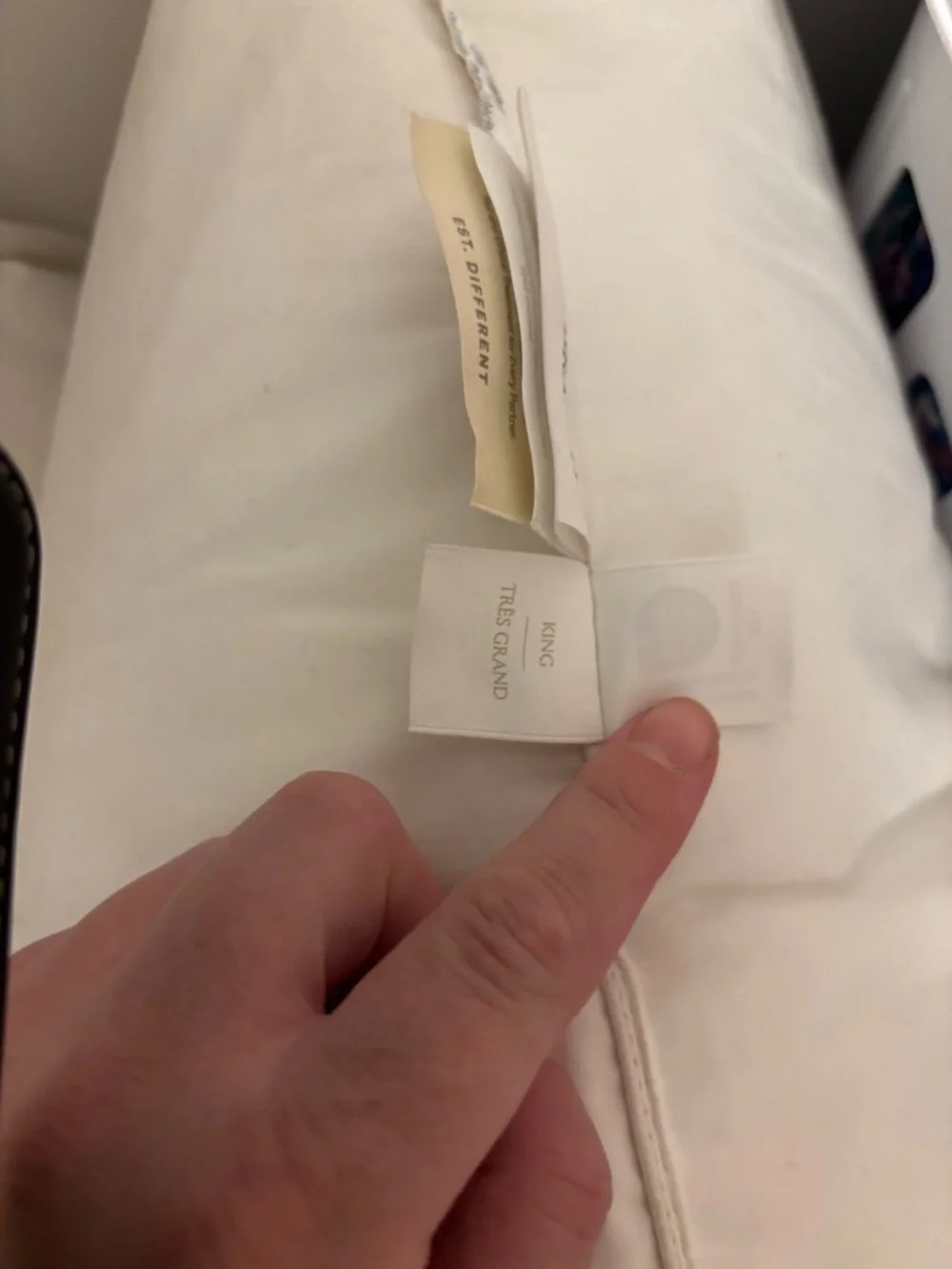 NWOT Boll and Branch Down pillow FIRM King